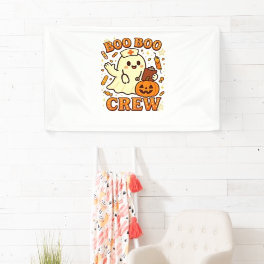 ブーブクルーナースおかしなハロウィーン幽霊ナースギル 横断幕 (インサイチュ)