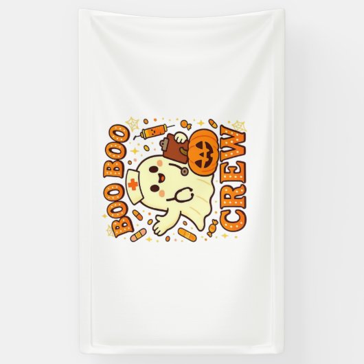 ブーブクルーナースおかしなハロウィーン幽霊ナースギル 横断幕 (縦)
