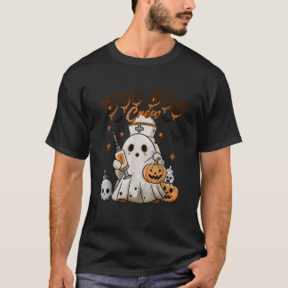 ブーブクルーナースハロウィンカボチャ不気味シーズン Tシャツ