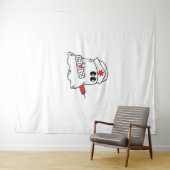 ブーブクルーナースハロウィーン幽霊オーバーサイおもしろいズ タペストリー (インサイチュ(横))