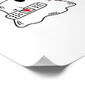 ブーブクルーナースハロウィーン幽霊オーバーサイおもしろいズ ポスター (角)