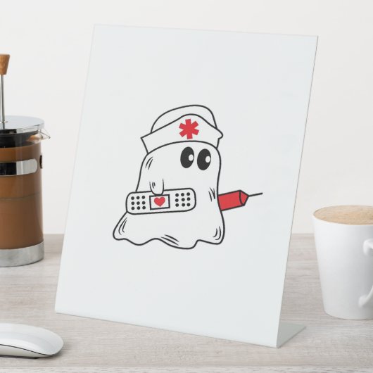 ブーブクルーナースハロウィーン幽霊オーバーサイおもしろいズ 台座サイン (インサイチュ)