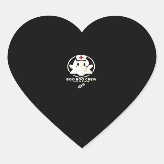 ブーブクルー幽霊ナース – かわいい不気味とハロー ハートシール (正面)