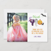 ブーブッシュありがとうフォトカード 招待状 (正面)