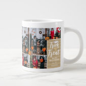 ブーブハロウィーン家族の写真コラージュをトリックまたは治療する ジャンボコーヒーマグカップ (右)