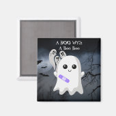 ブーブハロウィーン幽霊のBOO マグネット (正面/裏面)