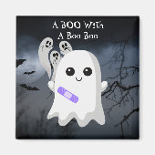 ブーブハロウィーン幽霊のBOO マグネット (正面)