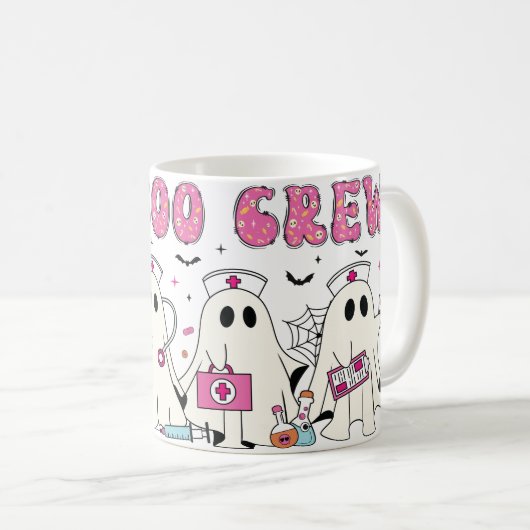 "ブーブハロウィーン幽霊ドクター&ナースコーヒーマグ コーヒーマグカップ (正面右)