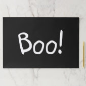 ブーブブラックかわいいおもしろいタイポグラフィハロウィーンランチョンマット ペーパーパッド (インサイチュ)