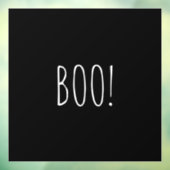 ブーブブラックスプキータイポグラフィミニマリストハロウィーン ウィンドウサイン (シート3)