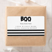 ブーブブラック&ホワイトストライプ住所 シール (インサイチュ)