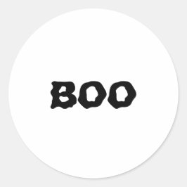 ブーブブラック&ホワイトスプキーHalloween ラウンドシール