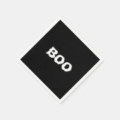 ブーブブラック&ホワイト不気味なハロウィーン紙 スタンダードカクテルナプキン (角)