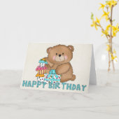 ブーブベアハッピーバースデーグリーティングカード6 カード (黄色い花)