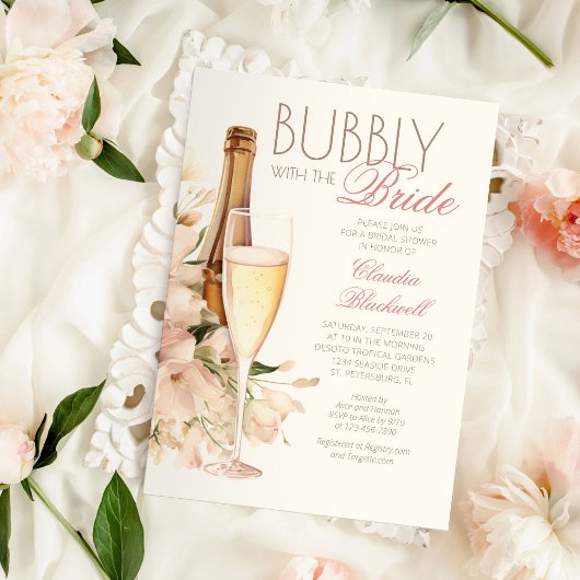 ブーブリーザブライドシャンパーニュブライダルシャワー 招待状