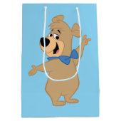 ブーブーの腕を広げる ミディアムペーパーバッグ (裏面)