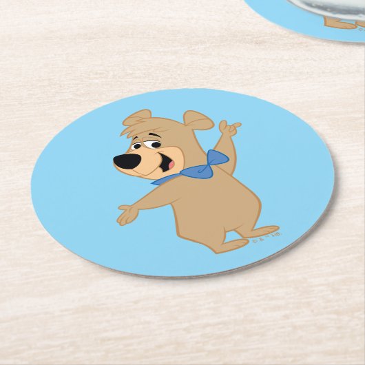 ブーブーの腕を広げる ラウンドペーパーコースター (アングル)