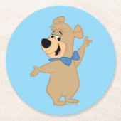 ブーブーの腕を広げる ラウンドペーパーコースター (正面)