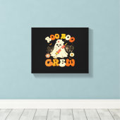 ブーブークルーおもしろい幽霊ナース、レトロハロウィー キャンバスプリント (インサイチュ (ウッドフロア))