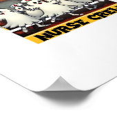 ブーブークルークラシックナースハロウィンTシャツオーバー ポスター (角)