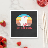 ブーブークルーナースおもしろい幽霊ハロウィンクラシックT スタンダードランチョンナプキン (インサイチュ)