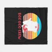 ブーブークルーナースおもしろい幽霊ハロウィンクラシックT フリースブランケット (正面(横))