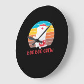 ブーブークルーナースおもしろい幽霊ハロウィンクラシックT ラージ壁時計 (傾斜)