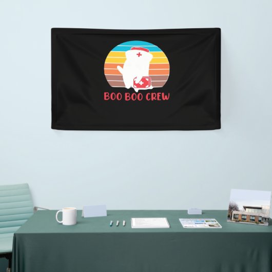 ブーブークルーナースおもしろい幽霊ハロウィンクラシックT 横断幕 (トレードショー)