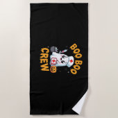 ブーブークルーナースかわいい幽霊ハロウィーン看護Es ビーチタオル (正面)