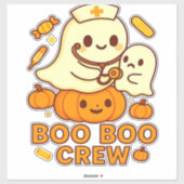 ブーブークルーナースクラシック幽霊Tシャツ シール (シート)