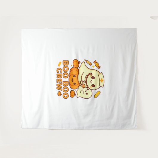 ブーブークルーナースクラシック幽霊Tシャツ タペストリー (正面(横))