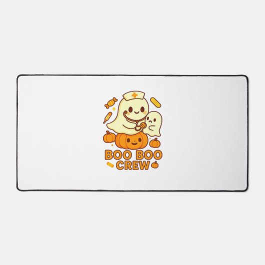 ブーブークルーナースクラシック幽霊Tシャツ デスクマット (正面)