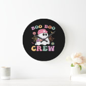 ブーブークルー幽霊クラシックナースTシャツ ラージ壁時計 (ホーム)
