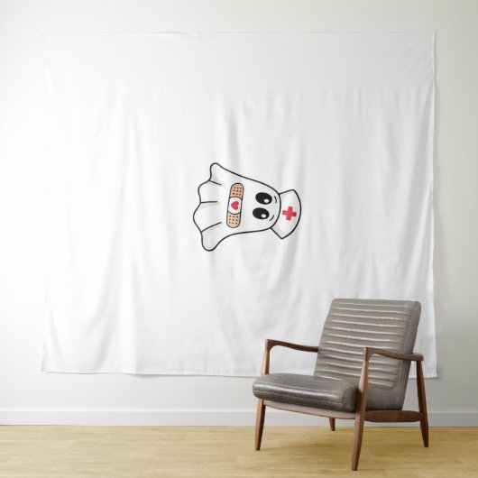 ブーブークルー幽霊ナースおかしなハロウィーン必須 タペストリー (インサイチュ(横))