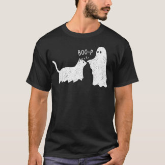 ブーブープネコおばけ ハロウィンネコ愛好家 Tシャツ