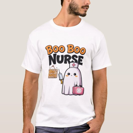 ブーブー看護師勤務中クラシックTシャツ Tシャツ (正面)