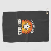 ブーブー蜂 ハロウィーン ゴーストビー おもしろデザイン_1 ゴルフタオル (横)