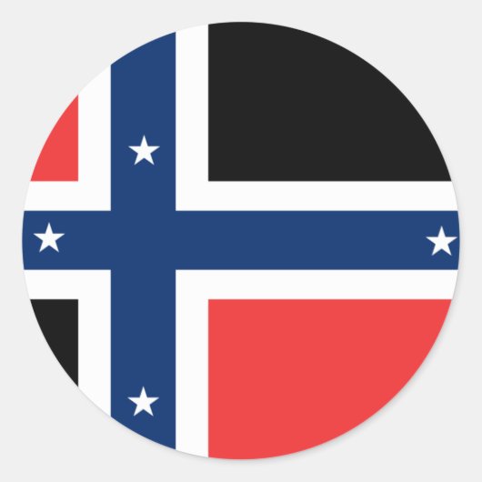 ブーベットアイランド国旗のステッカー ラウンドシール (正面)