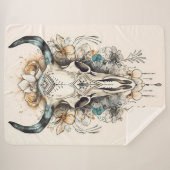 ブーホカウースカル花とフラワーカウースカル シェルパブランケット (正面(横))