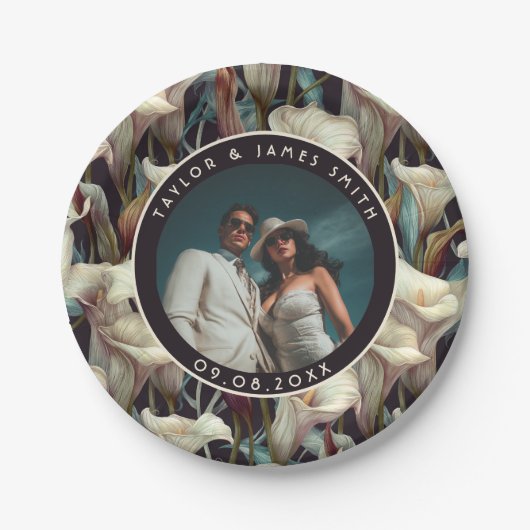 ブーホカレリリープレートの花嫁はパーティー ペーパープレート (正面)