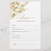 ブーホデザートアドバイスのための花嫁カード (正面)