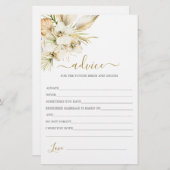 ブーホデザートアドバイスのための花嫁カード (正面/裏面)