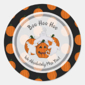 ブーホーホー幽霊シール ラウンドシール (正面)