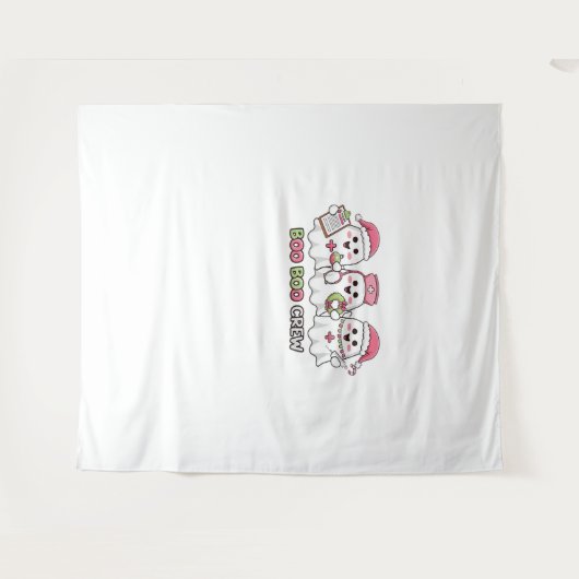 ブーボークルークリスマス、幽霊ナースオーバーサイズT-Sh タペストリー (正面(横))