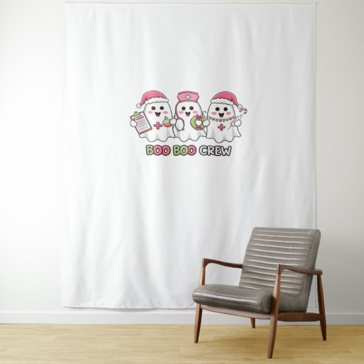 ブーボークルークリスマス、幽霊ナースオーバーサイズT-Sh タペストリー (インサイチュ)