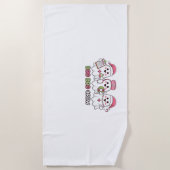 ブーボークルークリスマス、幽霊ナースオーバーサイズT-Sh ビーチタオル (正面)