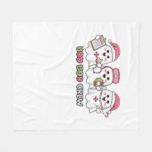 ブーボークルークリスマス、幽霊ナースオーバーサイズT-Sh フリースブランケット (正面(横))