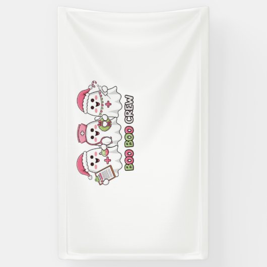 ブーボークルークリスマス、幽霊ナースオーバーサイズT-Sh 横断幕 (縦)