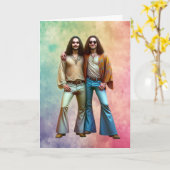 ブーマおもしろいーズ誕生日 |ヒッピー カード (黄色い花)