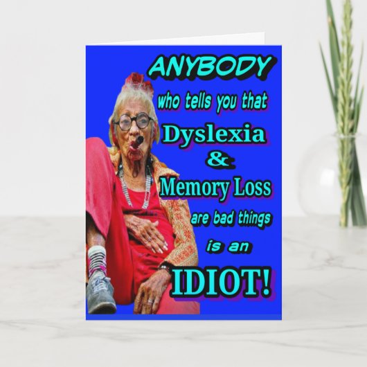 ブーマおもしろいー誕生日 カード (正面)